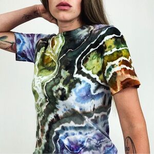 NEW Hand-Dyed Geode T-Shirt Dress | Size S